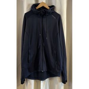 Tesla Men's 2X Zip Up Long‎ Sleeve Hooded Sweatshirt Blue